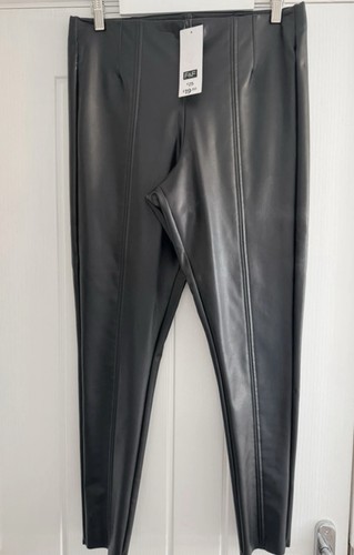 Black faux leather skinny - faux,