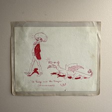 Antique Original Drawing St