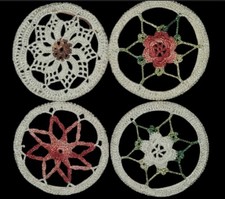 Vintage Crochet Coasters Set