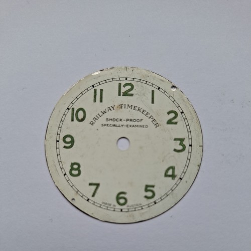 Railway time keeper watch dial