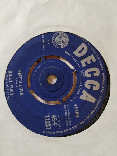 45rpm vinyl record billy - vinyl, record....billy