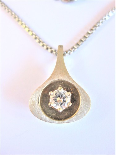 Pendant with diamond and - with,