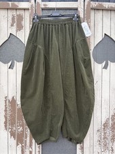 Made in Italy Needlecord Barrel Leg Cocoon Trousers One Size 10-22