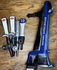 Fosters Beer Lager Pump Tap with 2x Stella Artois Taps & 1x Vier Tap 