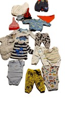 Baby Boys Clothes Bundle Age 0-3 And 3-6 Months Used 15 Items 