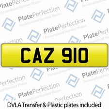 CAZ 910 CAREN CAROLINE CAROL CHERISHED PRIVATE NUMBER PLATE DVLA REGISTRATION