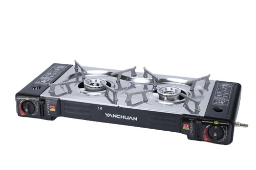 Portable double burner gas - burner,