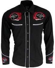 Relco Cowboy Shirt Skull Flame