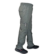 New Mens Elasticated Cargo Combat Work Cotton lightweight Trousers Pants Bottoms