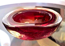 Murano Glass Bowl Red
