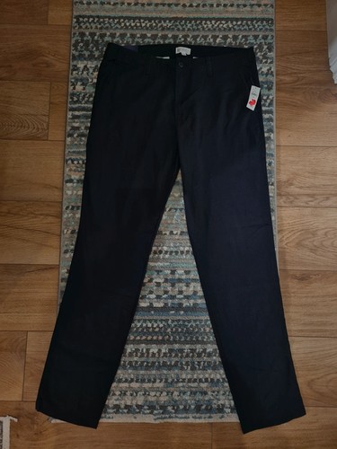Black linen trousers