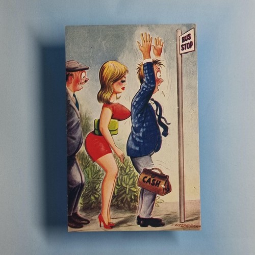 Saucy comic postcard c1975 - comic,