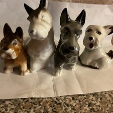 Collection Of Ceramic Dogs Figurines Ornaments X 4 Excellent Used Condition