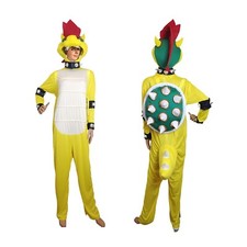 Adult Super Plumber Bros Bowser Costume Dragon Turtle Fancy Dress Mario Costume