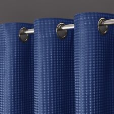 Waffle Thermal Total Blackout Luxury Jacquard Eyelet Ringtop Pair of Curtains