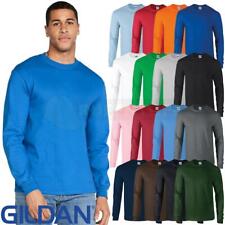 GILDAN Ultra Cotton Long Sleeve T-Shirt Adult Classic Crew Neck Tee Tops