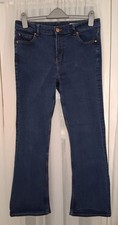 Marks and Spencer M&S Eva Bootcut Indigo High Waist Stretch Jeans Size 14