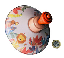 Spinning Top Animal Theme Metal Toy Vintage ra