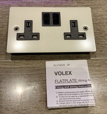 VOLEX - Flat Plate 2 Gang 13A