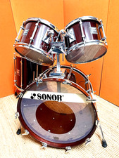 Rare Sonor Hilite Walnut Shellset 22,12,13,16