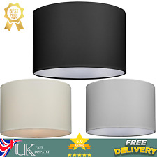 Modern Fabric Light Shade Table Lamp Shade Pendant Light Fitting  Easy Fit Drum