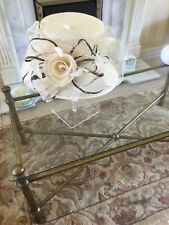 Stunning beige coffee large hat Gina Bacconi.