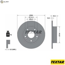 2x BRAKE DISC 92144603 FOR