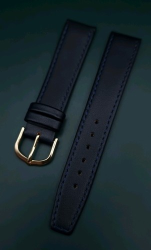 18mm genuine leather navy blue - leather,