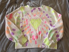Girl's Next neon heart jumper
