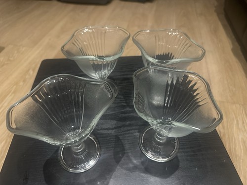 Vintage clear glass ice cream - vintage,