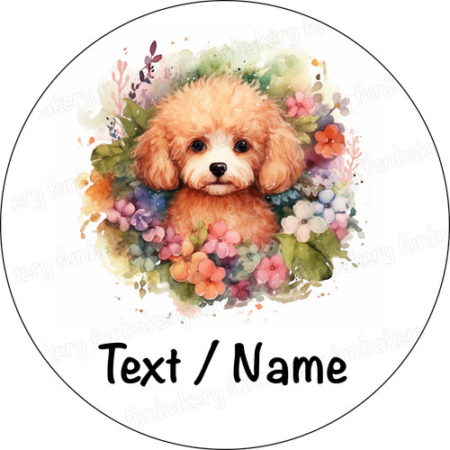 Poodle dog cake topper - cake, party