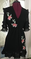 BNWT TOPSHOP BLACK RED FLORAL