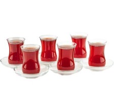 Turkish Tea Glasses & Saucers