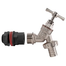 water butt/rain barrel/water storage tank  3/4" bsp(26mm hole) adaptor+ bib tap