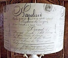 Old Script Lamp shade Shabby