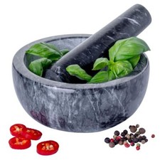 Pestle & Mortar Set Marble Spice & Herb Crusher Grinder Home Kitchen Tool 