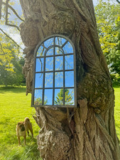 Metal round arch window - round,