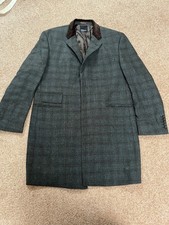 Gibson London Men’s Long Coat Check Size 44 Chest