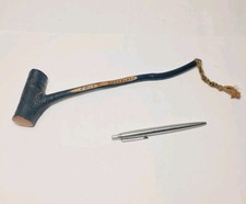 Vintage Small Genuine Irish Shillelagh Black Wood Carved Stick Souvenir ~ 10" 