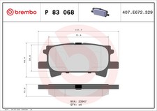 BREMBO P 83 068 Brake Pad Set