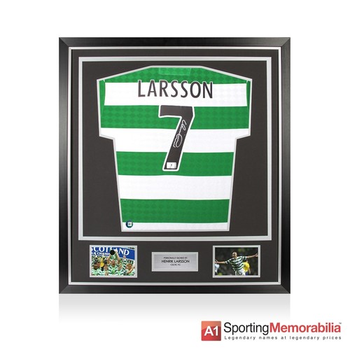 Framed henrik larsson signed - henrik,
