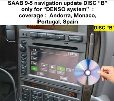 Saab 9-5 Sat Nav DVD Map Update Disc 'B' 2018 –Denso Navigation – Spain/Portugal