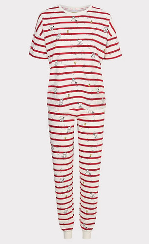 Snoopy red stripe - s/s, pyjamas