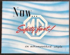 MG 1½ LITRE MAGNETTE ZA Saloon Car Sales Brochure Sept 1955 #E 5579