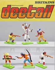 Britains Deetail Apache Indians on Foot, Full Set of 6 - Ref 7550 Set 4