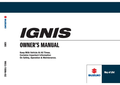 Suzuki ignis owners manual - ignis,