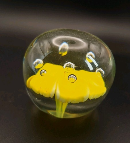 Clear art glass - art, round