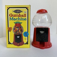 Vintage Diecast Coin Gumball Machine Dispenser Red Plastic 1985 Vintage Retro