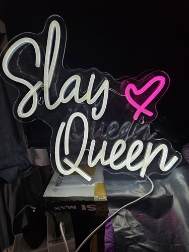 Slay queen led neon - sign, white