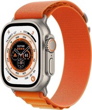 Apple Watch Ultra Cellular 49mm Titanium Case with Orange Alpine Loop Very Good